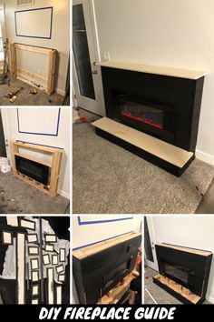 the fireplace is being built and ready to be installed