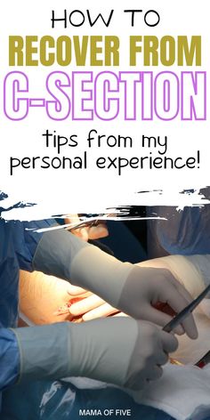 the cover of how to recover from e - section surgery tips from my personal experience