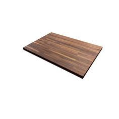 a wooden cutting board on a white background