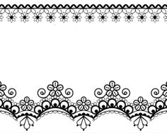 a black and white lace border