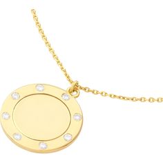 Cherish the blend of style and substance with the exquisite craftsmanship of the Diamond Trim Disc Medallion Necklace from Olas d'Oro. This masterpiece of fine jewelry is more than just an accessory; it's a symbol of timeless elegance and devotion. Crafted from 14K yellow gold, this necklace exudes warmth and radiance, making it the perfect gift for the special woman in your life.The focal point of this necklace is the 1/15 carat diamond-encrusted disc, which shimmers with a captivating brillian Luxury Formal Necklace With Round Stone, Luxury Yellow Gold Jewelry With Round Stone, Luxury Necklace With Round Stone For Formal Occasions, Tarnish Resistant Diamond Necklace With Round Pendant, Luxury Necklaces With Round Stone For Formal Occasions, Tarnish-resistant Diamond Necklace With Round Pendant, Gold Diamond Necklace With Adjustable Chain, Tarnish-resistant Diamond Round Pendant Necklace, Luxury Tarnish-resistant Medallion Necklace