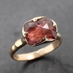 Fancy cut pink Tourmaline Gold Ring Gemstone Solitaire recycled 14k yellow gold statement 3311 Vibrational Medicine, Hard Ware, Red Roses Wallpaper, Minimal Jewellery, Roses Wallpaper, Rustic Texture, Silver Jewelry Design, Minimal Jewelry, Minerals And Gemstones