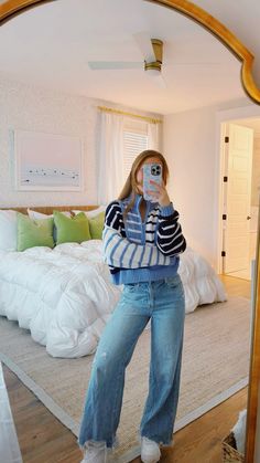 Outfit inspo, coastal, staud, revolve, ootd Cute School Outfits College, Fall Outfits Coastal, Winter Town Outfits, Blue Outfit Collage, Basic Colorful Outfits, Unique Colorful Outfits, Fall Charleston Outfit, Preppy Outfit Inspo School Casual, Cold Coastal Outfit