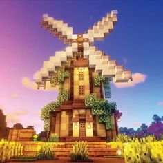 an image of a windmill in minecraft