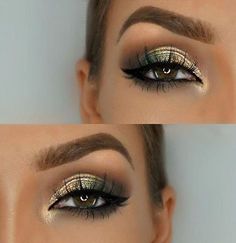 Glitter Brows, Glitter Makeup Looks, Brown Eyeshadow, Make Up Looks, Eyeshadow Tutorial, Fall Makeup, Glitter Makeup