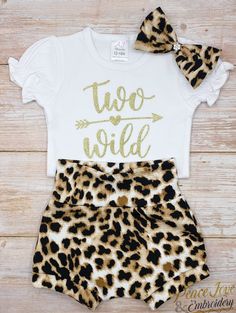 Two Wild Birthday Girl Outfit, Animal Print Birthday Bummies, Two Wild Outfit, Leopard Cheetah Print Bummie Outfit, 2nd Birthday Outfit PROCESSING TIME IS 1 Week FROM DATE OF PURCHASE. Processing time does not include shipping which is an additional 3-5 business days. If needed sooner a rush upgrade can be chosen during checkout, please message me first. The shirt is boutique quality and is very soft. These are vinyl designs, meaning it is heat transferred onto the shirt which makes it TOP QUALI Born Two Be Wild, Outfit Animal Print, Two Wild Birthday, Unicorn Birthday Outfit, Wild Birthday Party, 2nd Birthday Outfit, Wild Outfits, Wild Party, Two Wild