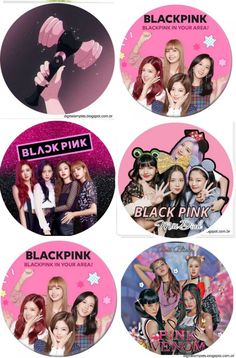 the blackpink stickers are all different colors