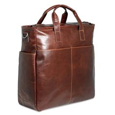 FREE GROUND SHIPPING & FREE MONOGRAMMING! HAND-STAINED BUFFALO LEATHER This large business tote is made from hand-stained buffalo leather that builds a rich, luxurious patina as it ages. It features top zip closure for added convenience and security when you're on the go and makes a great personal bag when traveling. Inside you will find organizer pockets for your personal items, a designated pocket for your laptop and tablet, with plenty of space for files, folders, books, and documents. The ba Handmade Leather Bags, Large Leather Tote Bag, Men's Day, Woven Handbags, Mens Items, Large Leather Tote, Buffalo Leather, Leather Bags Handmade, Day Bag