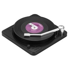 an old record player with its turntable removed from the top and side, on a white background