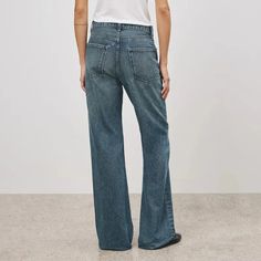 Non-stretch low-rise, relaxed leg jean. Similar to jeans popular in the '70s, Nili Lotan's 'Mitchell' pair is creatively faded for a worn-in look. They're cut from Japanese denim and have loose, slouchy legs that can be a stylishly exaggerated by wearing them low on the hips. Wear with a crisp shirting or relaxed tees. Made in USA Cami Nyc, Ronny Kobo, Nili Lotan, Japanese Denim, Ulla Johnson, Boutique Dresses, Price Match, Juicy Couture, Leg Jeans