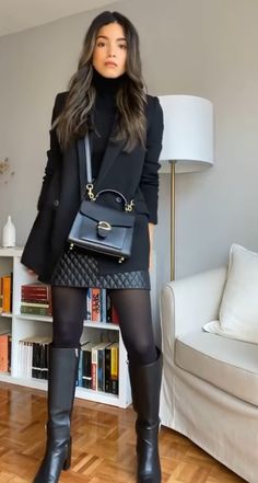 Curvy Business Professional Outfits, Classy Jumpsuits For Women, Black Fashion Week Outfit, Brunch Outfit Winter Dressy, Outfit Botas, Outfits Fall, 가을 패션, Autumn Outfit, Business Casual Outfits