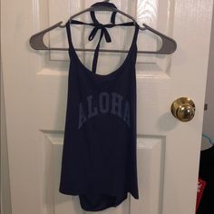 Never Worn! Super Soft And Comfortable. Let Me Know If You Have Any Questions/Offers! Blue Beachwear Tank Top For The Beach, Blue Tops For Loungewear During Beach Season, Casual Stretch Tops For Vacation, Casual Blue Tank Top For Vacation, Sporty Blue Tops For Beach, Navy Stretch Tops For Beach, Navy Sleeveless Top For Vacation, Casual Blue Tank Top For Beach Season, Sporty Tops For Beach Season Vacation