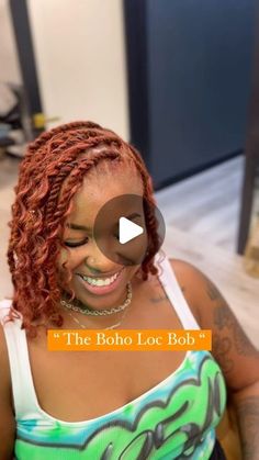 Egypt Wells on Instagram: "“ The Boho Loc Bob “  . . . .  #queenoflocss locstyles #locstylesforwomen #starterlocs #locjourney #locnation #womenwithlocs #retwistlocs #locextetensions #locqueen #retwistandstyle #queenoflocss #dmvlocs #naturalhair #locdnotbound #locdcommunity #marylandlocs #marylandloctician #booknow #newclients #locextensions #boholocbob #locbob" Locs With Boho Curls, Boho Loc Bob Styles, Locs With Curly Pieces, Boho Twist Bob, Short Bob Locs, Locs Two Strand Twist Styles, Extensions Over Locs, Loc Bob With Curls, Boho Braids Over Locs