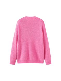 Details: Rose pink sweater embellished with red heart elements Classic round neck, red love heart, cute color clash Loose hem, ribbing Materials & Care: Alpaca Wool 42.6%, Nylon 34.9%, Sheep wool 22.5% Non-washable, gentle dry cleaning Do not bleach Size & Fit: Model is 5'7", Bust 32, Waist 24, Hips 35, wearing a size S Item #: LM3KT15 Pink Winter Sweater With Ribbed Neckline, Pink Sweater With Ribbed Neckline For Fall, Pink Sweater With Ribbed Neckline For Winter, Pink Knit Sweater With Ribbed Neckline, Pink Ribbed Neckline Sweater For Fall, Pink Ribbed Neckline Sweater For Winter, Pink Crew Neck Cardigan For Fall, Pink Crew Neck Sweater With Ribbed Neckline, Casual Pink Fine Knit Sweater