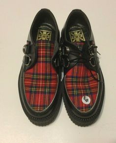 TUK Plaid D-Ring Zipper Shoe Lace Creeper-Female Platform Shoes US Size 6, UK Size 5.5 and Euro Size 39. Please read the full description carefully before bidding and/or purchasing. Condition-Open box/new condition. Plaid/Multicolor.  New/open box. Does not come with the original box. Plaid/Multicolor shoes may consist of writings, scratches, scuff marks, creases, wrinkles, rips, tears, folds, minor staining, previous stickers, or labels applied by the retail store, manufacture, and/or previous Clowncore Shoes, Creeper Shoes Outfit, Deryck Whibley, Tuk Shoes, Fit Board, Cozy Clothes, Multicolor Shoes, Plaid Shoes, Creepers Shoes