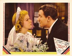 an old movie poster with a man and woman in wedding attire looking at each other