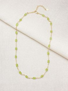 Peridot Necklace in Gold Fill - Marshcreekjewelry Peridot Faceted Beads Jewelry Gift, August Birthdays, Peridot Necklace, Silver Jewelry Necklace, August Birth Stone, February Birth Stone, Necklace Length, Meaningful Gifts, Lobster Clasp