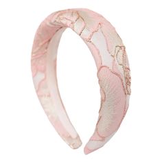 Headband Elina Rose is made with a delicate brocade ribbon to the touch will make your image incomparably radiant. Wearing it is incredibly pleasant and comfortable due to the smooth satin ribbon and the thin bezel, which fits snugly to the head and guarantees a luxurious look throughout the day. Wear it separately, or combine it with another headband to create a more refined and bright image. Size:Width - 4 cmLength - 41 cm Color: Pink & Gold Materials:We pay special attention to the selection Pink Satin Headband, Luxury Headbands, Pink Hair Accessories, Embellished Headband, Rebecca Black, Luxury Hair Accessories, Designer Headbands, Hat Headband, Pink Headband