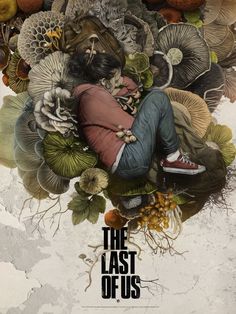 the last of us movie poster with an image of a man laying on his stomach