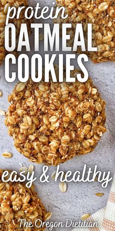 oatmeal cookies with text overlay