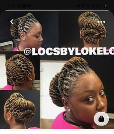 African Locs Hairstyles, Up Do Loc Styles For Women, Dread Updos For Black Women, Loc Styles Women, Unique Loc Styles Short, Cute Loc Styles For Women, Sisterlocks Styles Updo, Long Loc Styles, Dreadlocks Styles