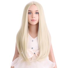 PRICES MAY VARY. Color:Blonde,Weight: around 180g/set,please allow 10g in error. Length: around 56cm/22",please allow 5cm/2" in error. Cap Size：About 19 Inches with Adjustable Straps, 2 adjustable straps could help you adjust the wig cap size less or more for about 1-1.5 inches. Specially designed for kids.: Suggest measure your kids' head circumference before buy. Warm Reminder:Wig is personal for every buyers,please allow a little difference in color and length.For any question,please email us Long Blonde Wig, Long Straight Wig, Hair Blond, Wig Blonde, High Quality Wigs, Wig Stand, Full Hair, 1 Rose, Mild Shampoo