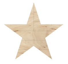 a wooden star cut out on a white background