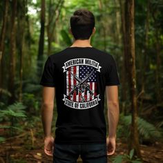 California American Militia Soft T-shirt, 2nd Amendment Supporter Tee, Flag & Gun Graphic Shirt, Patriotic Tee Shirt, American Patriot - Etsy California State