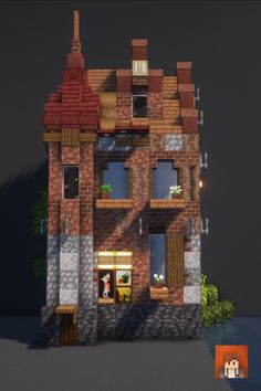 a very tall brick building with lots of windows