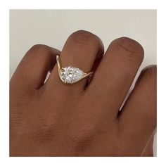 Solitaire Curved Band Moissanite Engagement Ring Pear Cut Wedding Jewelry Women Engagement Ring Pear, Pear Cut Engagement Rings, Cute Engagement Rings, Pear Ring, Pear Engagement Ring, Rings Cool, Pear Diamond, Jewelry Women, Significant Other