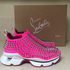 Worn Only Once Or Twice Perfect Condition Spike Sock Donna Sneakers Louboutin Sneakers, Shoes Pink, Louboutin Shoes, Christian Louboutin Shoes, Womens Shoes Sneakers, Christian Louboutin, Shoes Sneakers, Socks, Women Shoes