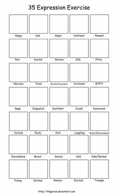 an exercise sheet with the words, 35 expression exercises