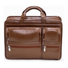 "Stay organized on the go with this McKlein 15-in. Leather Double Compartment Laptop Briefcase. Stay organized on the go with this McKlein 15-in. Leather Double Compartment Laptop Briefcase. FEATURES Smart Zipper feature allows easy attachment on extended handles of rolling cases and luggage Leather briefcase features front organizer pocket for media devices, cell phone, business cards, key chain holder and pens Front zipper pocket for small miscellaneous items Front compartment with accordion f File Dividers, Black Briefcase, Leather Work Bag, Real Leather Bags, Key Chain Holder, Laptop Briefcase, Briefcase For Men, Leather Luggage, Leather Briefcase