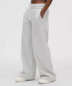 Scuba Mid-Rise Wide-Leg Pant *Regular | Women's Pants | lululemon Light Grey Sweatpants Outfit, Gray Sweatpants Outfit, Lululemon Sweatpants, Outfit Generator, Joggers Lululemon, Cute Sweatpants, Lululemon Joggers, Lululemon Outfits, Sweatpants Outfit