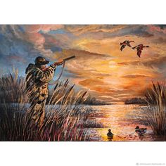 Duck Hunting Painting Canvas, Duck Hunting Art, Duck Hunting Painting, Antler Art Drawing, Hunting Artwork, Duck Hunting Dogs, Christmas Pebble Art