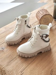 Children Boots, Girls  Boots For School, Autumn Winter Beige         Kids Shoes, size features are:Bust: ,Length: ,Sleeve Length: Cute White Boots For Fall, Casual Winter Boots For School, Casual Winter School Boots, Fall High-top Boots For School, School Boots For Fall With Round Toe, Boots For School, Beige Kids, Boots For Winter, Girls Boots