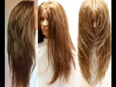 How to do a Dry Haircut: Long Layers, Point Cutting: Haircut Tutorial Layering Haircut, V Haircut With Layers, Easy Hair Cuts, How To Cut Your Own Hair, Fun Hair, Hair Color And Cut, Haircuts For Long Hair