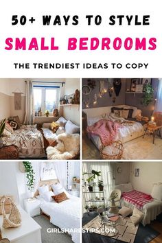 there are pictures of small bedroom decor