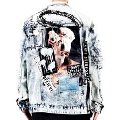 Bring your wardrobe into the future with our 2023 Spring-Summer Collection's Y2K-trend anime-print men's denim jacket! Combining retro trends with trendy style. this statement piece features a bleached finish. painted prints. and a buttoned closure for a timelessly cool look.Why You'll Fall In Love: Y2K Vibes: Make a vogue statement that pays tribute to the millennium's iconic style scene. Loose and Lively: Experience unmatched comfort and freedom of movement with its free fit. Painted Prints: I Summer Streetwear Distressed Denim Jacket, Acid Wash Grunge Denim Jacket For Streetwear, Grunge Acid Wash Denim Jacket For Streetwear, Summer Streetwear Outerwear With Graphic Print, Cotton Punk Denim Jacket For Streetwear, Cotton Denim Jacket With Graphic Print In Grunge Style, Trendy Graphic Print Denim Jacket For Streetwear, Streetwear Denim Blue Denim Jacket With Letter Print, Punk Style Denim Jacket For Streetwear