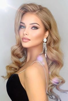 Pageant Hair And Makeup, Hollywood Glam Hair, Pageant Makeup, Pageant Hair, Homecoming Hair, Glam Hair