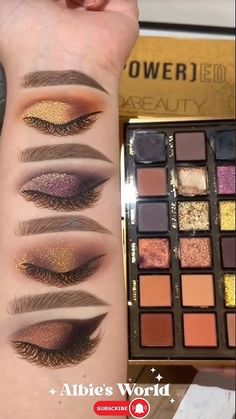 New Huda Beauty Empowered Eyeshadow Palette #hudabeauty #makeupshorts  #... Huda Beauty Eyeshadow Palette Tutorial, Huda Beauty Empowered Palette, Huda Empowered Palette Looks, Huda Palette, Different Eyeliner, Bold Fashion Outfits, Product Wishlist, Huda Beauty Eyeshadow Palette, Own Your Power