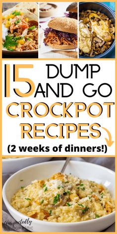 five dump and go crockpot recipes in the post