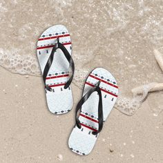 Step into the Holiday Spirit with Our Christmas Sweater Flip Flops! Whether you're strolling along the beach, lounging by the pool, or simply enjoying a casual day out, these Christmas Sweater Flip Flops are here to keep your feet festive and stylish. With a playful Christmas sweater pattern, these flip flops are the perfect blend of holiday cheer and summer vibes. The rubber sole is lined with a soft fabric to make sure you feel comfortable wherever your day takes you. Why You'll Love Them: Fes White Swimwear For Holiday Vacation, White Flip Flops For Poolside And Beach Season, Casual Swimwear For Holiday Beach Season, Casual Swimwear For Beach Season Holiday, White Casual Flip Flops For Pool, Casual Flip Flops For Poolside Beach Season, Casual White Flip Flops For Poolside, Beach Season Flip Flops For Poolside, Casual Summer Holiday Swimwear