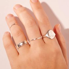 Grandfather Signet, Silver | Catbird Engraved Rings, Signet Ring, Jewelry Sets, Ring Size, Pick Up, In Store, Band, Sterling Silver, Ring