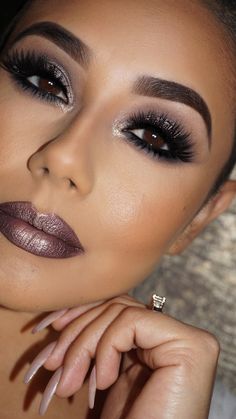 Metallic Makeup, Brown Girls Makeup, Metallic Lips, Makeup For Black Skin, Event Makeup, Eye Makeup Pictures, Makijaż Smokey Eye, Makeup Obsession