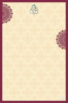 a red and beige background with an ornamental design