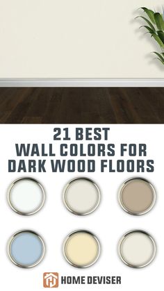 21 Best Wall Colors for Dark Wood Floors Dark Wood Floor Kitchen, Best Wall Colors, Dark Wood Floors, Best Wall, Cool Walls, Dark Wood