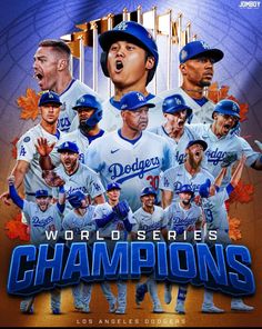 the dodgers world series champs poster