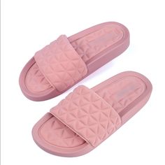 Slide Are Always Essential And We’re Loving This Pair. These Diamond Shaped Nude Slides Are A Must Have This Summer. They Are Super Comfortable With Padded Insoles. Pink Leopard Slides, Cheap Pink Platform Slippers For Spring, Cheap Pink Jelly Sandals For Casual Wear, Cheap Pink Flat Platform Slippers, Cheap Fun Pink Jelly Sandals, Cheap Pink Fun Jelly Sandals, Affordable Pink Casual Jelly Sandals, Pink Slides, Diamond Shaped