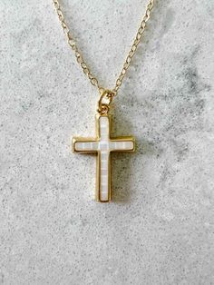 Designed with delicate mosaic like style, the Opal Cross Necklace is an elegant choice for everyday wear. Its lovely details give it a unique elegance that you can keep close to your heart. Perfect for making a subtle statement of sophisticated beauty. 26.3X14.6mm pendant 16" chain with 2" extender with lobster clasp Copper, Gold-filled Made in the USA and China Out of stock? This item typically restocks every 4-6 weeks Catholic Candles, Catholic Gifts, Beautiful Candles, Shop Signs, Lobster Clasp, Thoughtful Gifts, Cross Necklace, Gold Filled, Jewelry Box